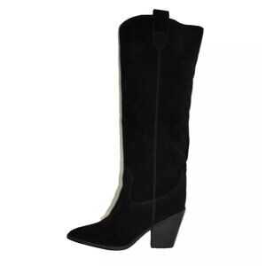 Blondo Wylde Waterproof Pointed Toe Boot Black Suede Size 11 M DD431